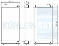 Радиатор подходит для Hitachi/John Deere (41449)