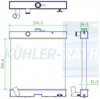 Радиатор подходит для Kubota/Moffett (98038)