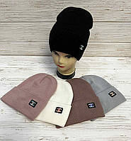 Жіноча шапка зимова фліс "Шанель" розмір універсальний Мікс (від 5 шт.)