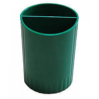 Підставка-стакан для ручок, зелений пластик СТРП-02