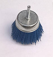 Щітка абразивна "Пиранья" для дриля 75 мм. синя р180 торцева
