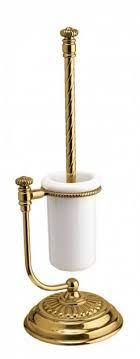 Підлоговий щіткотримач із латуні 18 х 51 см Stilars Італія 1996