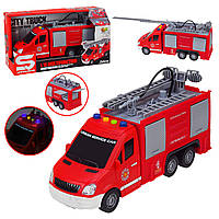 Пожарная машина игрушка JS140, на батарейках, 1:16, свет, звук