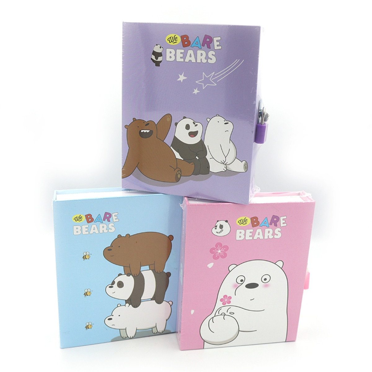 Блокнот з замком 15*12см. в коробці Bare Bears YH64K-B0314