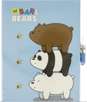 Блокнот з замком 15*12см. в коробці Bare Bears YH64K-B0314, фото 2