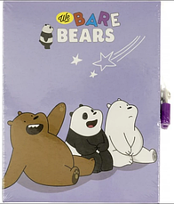 Блокнот з замком 15*12см. в коробці Bare Bears YH64K-B0314, фото 4