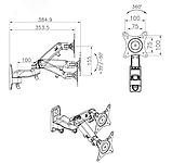 Кронштейн для телевізора North Bayou NB F150 17" - 27" VESA настінний з 3D-регулюванням і функцією PIVOT, Хром, фото 5