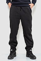 Спорт штаны мужские на флисе, цвет черный, размер M, 241R001