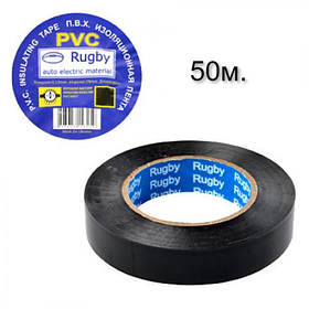 Ізострічка ПВХ RUGBY 50 м чорна (200шт/ящ)