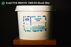 Клей Unicol PVA NUNIVIL 1000 D3 білий 20кг