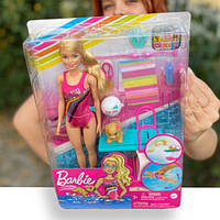 УЦЕНКА (Примятая коробка) Кукла Барби Чемпион по плаванию Barbie Dreamhouse Adventures Swim Dive Doll GHK23