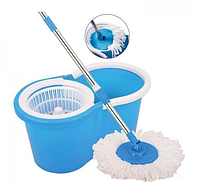 Диво швабра з відром та віджимом Spin MOP 360 Блакитний Blue