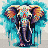 Малювання по номерам Ідейка Чудовий слон ©art_selena_ua (KHO6558) 40 х 40 см (Без коробки)