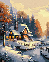 Картина по номерам Идейка Зимний домик ©art_selena_ua (KH6333) 40 х 50 см