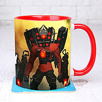 Чашка СпикерМен Титан (Скибиди) Красный