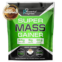 Высокобелковый гейнер для набора массы Powerful Progress Mass Gainer 4 кг со вкусом капучино