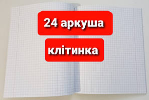 Зошит 24 аркуша КЛІТИНКА
