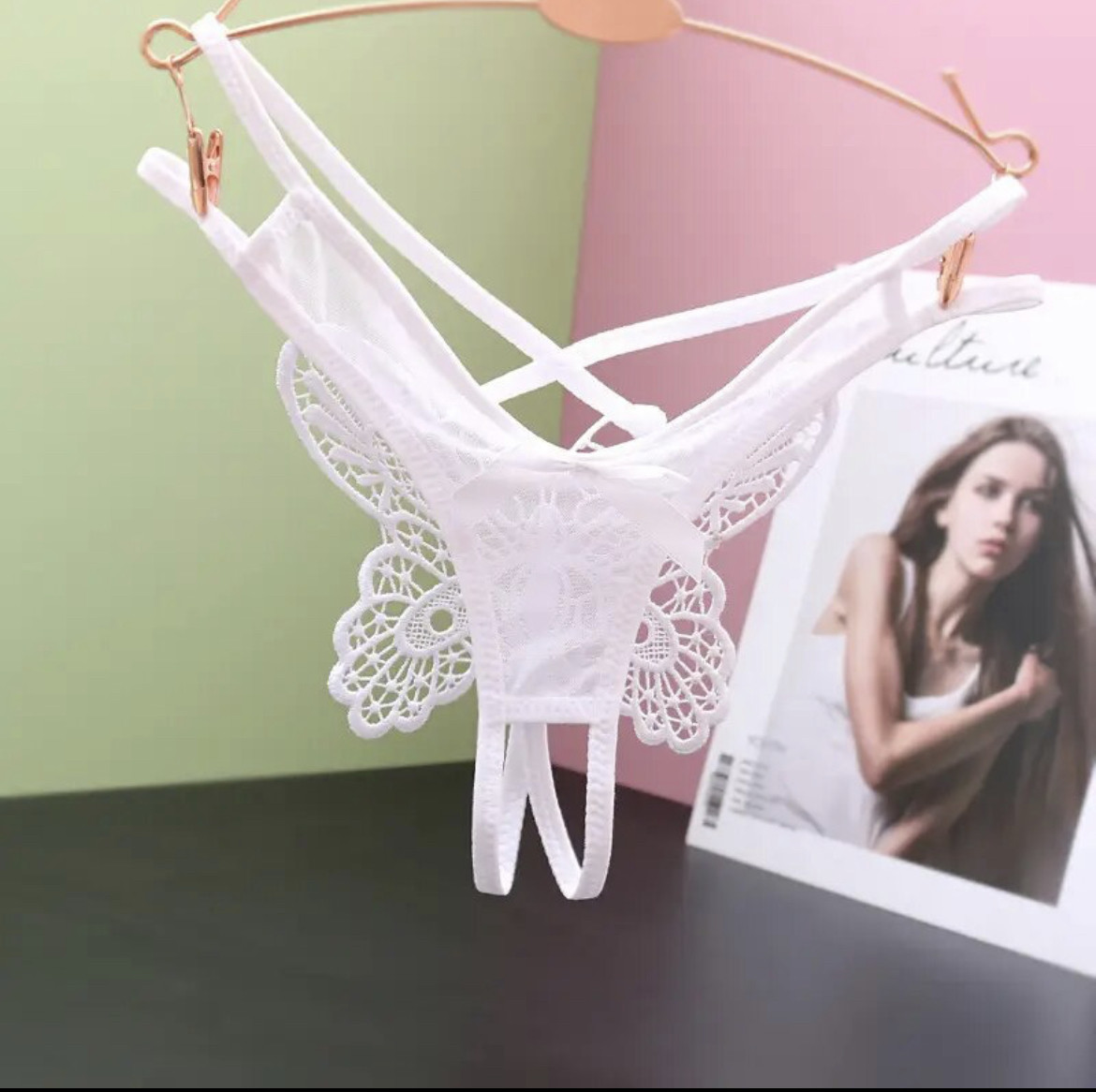 Трусики з доступом Метелик (розмір XS/S/M/L, білий)