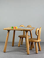 Квадратный столик "Монтессори" и стульчики ''Шон'' из дерева