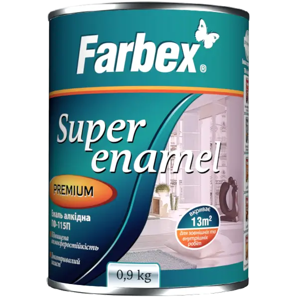 Емаль алкідна "Farbex" ПФ-115 слонова кістка 2,8 кг, фото 1