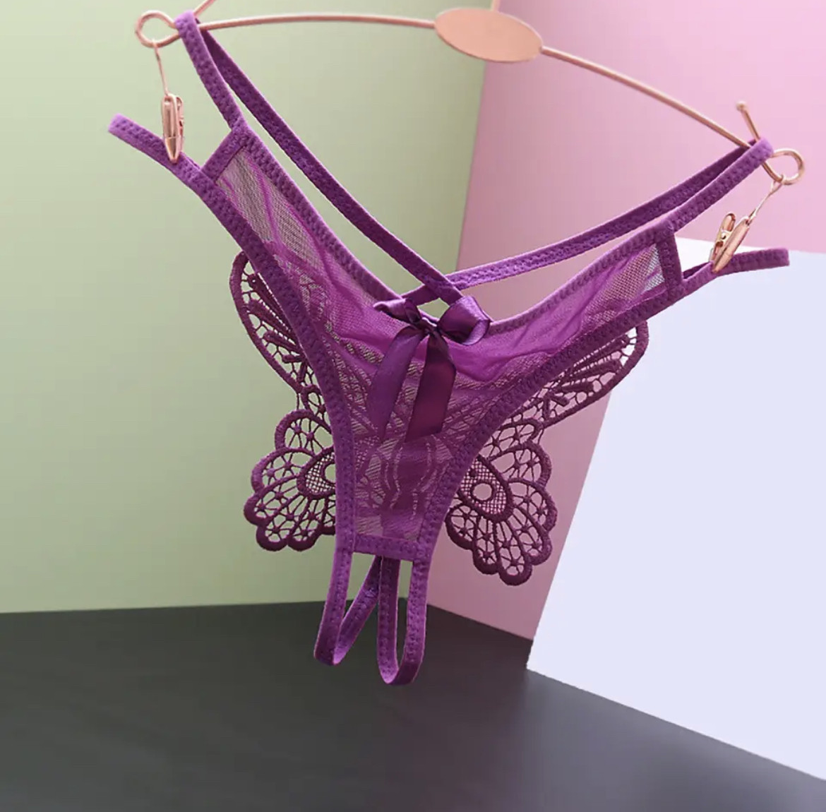 Трусики з доступом Метелик (розмір XS/S/M/L, фіолетовий)