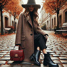 Секрети комбінування жіночого пальта з взуттям і сумками