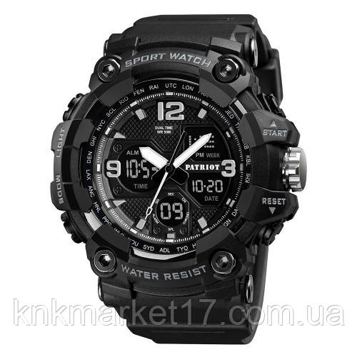 Тактичний багатофункціональний водонепроникний годинник Patriot 006BK Black, фото 1