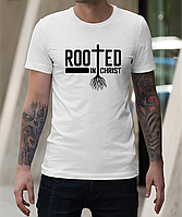 Православные футболки с религиозной символикой Rooted in christ (Укорененный во христе), христианские футболки