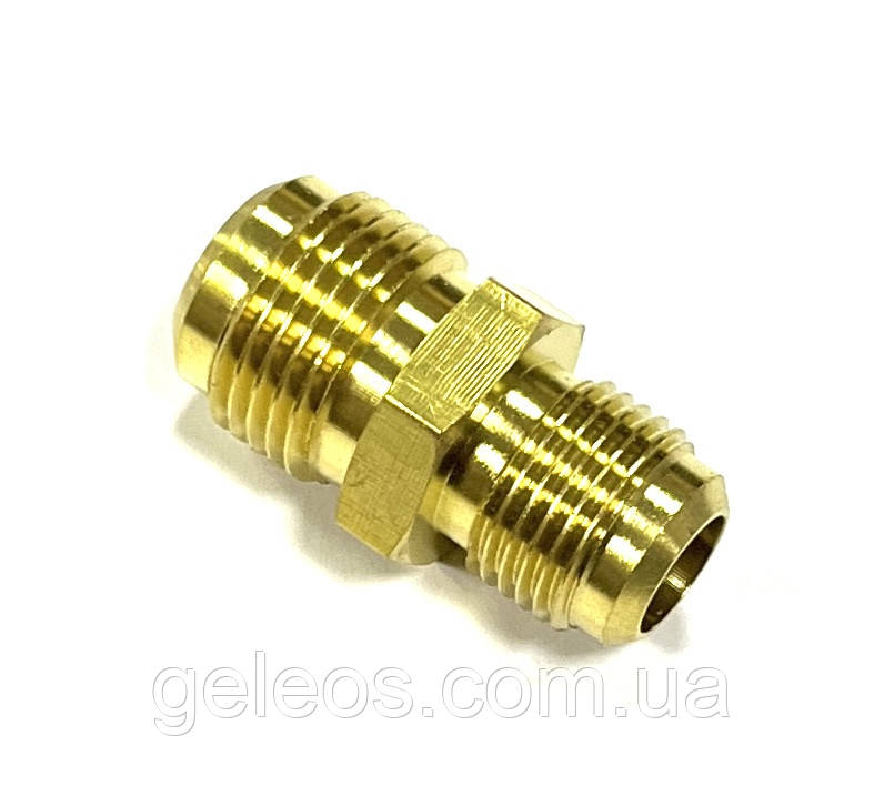 Перехідник 3/8 х 1/2" SAE, з'єдувач латунний для кондиціонерів Китай