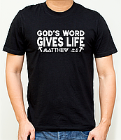 Религиозные футболки с православной символикой created Cod's word (Слово Бога), христианские футболки