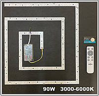 Ремкомплект 410х380mm 90W для светильника SQSM-100 (с пультом) Led-модуль BIOM Квадрат