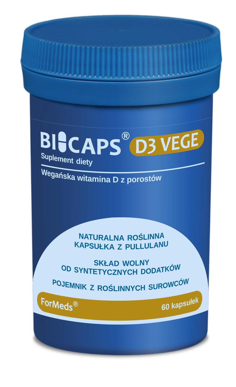 ForMeds Bicaps D3 VEGE 2000 МО веганський вітамін D3 з лишайника 60 капсул