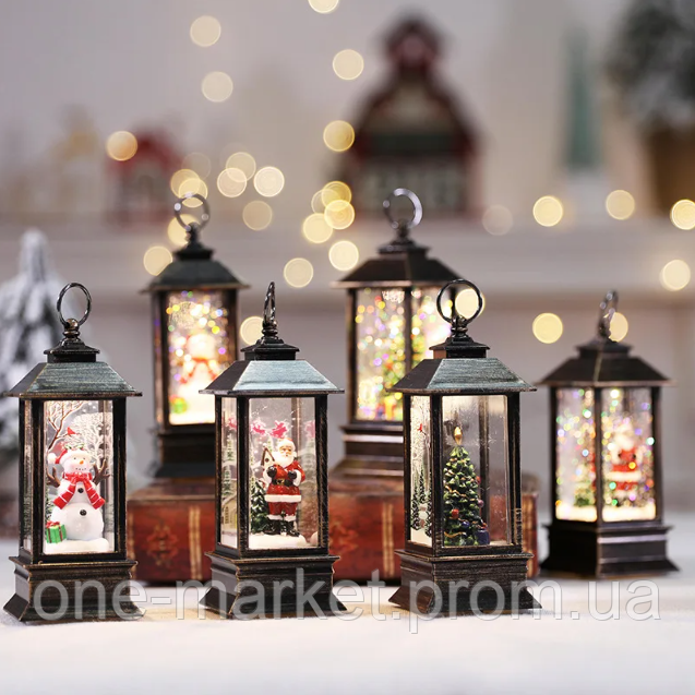 Рождественская лампа для декора 15 см Новогодний ночник Санта - фото 3 - id-p2045730103