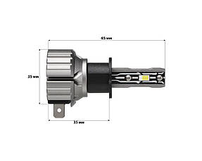 Світлодіодні лед лампи цоколь H3 LED TBS Design E2 6000К 5000Лм 36w 12v, фото 4