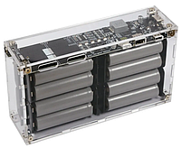 Внешний двусторонний кейс Power Bank на 16 аккумуляторов с микросхемой IP5389 с быстрой зарядкой
