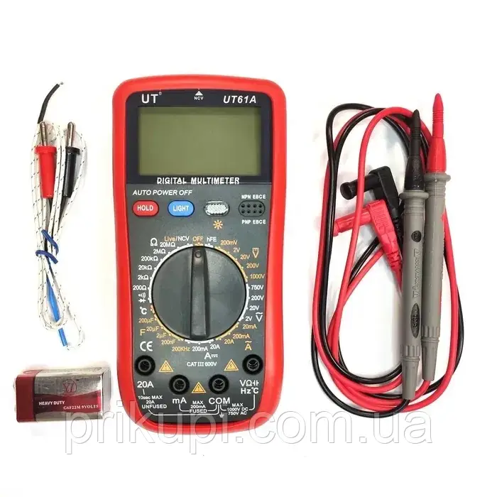 Цифровий мультиметр — тестер UT61A, фото 1