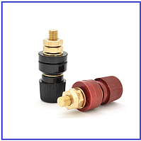 Мідна гвинтова клема 8 мм чорна+червона продається парою