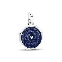 Серебряный медальон "Галактическое сердце" Пандора Ми