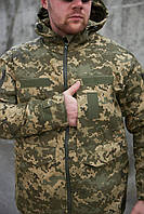 Тактическая зимняя куртка ЗСУ на синтепоне грета пиксель Мужская зимняя куртка на дефлекторной подкладке