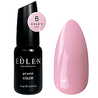 Гель-лак Edlen Color 9ml. №006(бледно-розовый, эмаль)