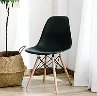 Кухонный стул в скандинавском стиле Scandinavian FULL черный на кухню, в гостиную обеденное кресло