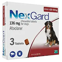 Таблетки Нексгард (NexGard) XL от блох и клещей для собак 25-50 кг (1 таблетка)