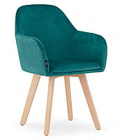 Обеденное кресло LEOBERT FERMO зеленое велюровое кресло для дома в гостинную на кухню