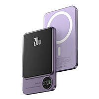 Магнитный портативный PowerBank с беспроводной зарядкой Delicate 20W 10 000 mAh для iPhone Фиолетовый