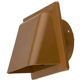 Вентиляційний ковпак з клапаном та фланцем 140х140x100 (дуб)