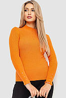 Водолазка женская в рубчик, цвет оранжевый, размер S-M FA_008152