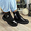 Черевики чорні жіночі лакові на шнурівці, фото 6