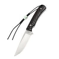 Прямий ніж із чорного сандалового дерева, ніж для фруктів із чохлом із натуральної шкіри