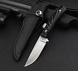 Прямий ніж із чорного сандалового дерева, ніж для фруктів із чохлом із натуральної шкіри, фото 10