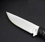 Прямий ніж із чорного сандалового дерева, ніж для фруктів із чохлом із натуральної шкіри, фото 7